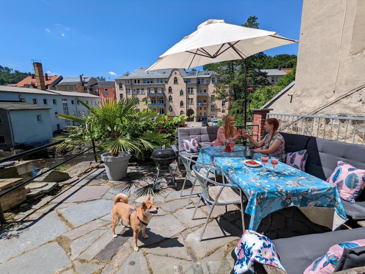 Urlaubstraum Mit Pool, Terrasse & Fluss Im Garten - Ut Apartment Sebnitz Exterior photo